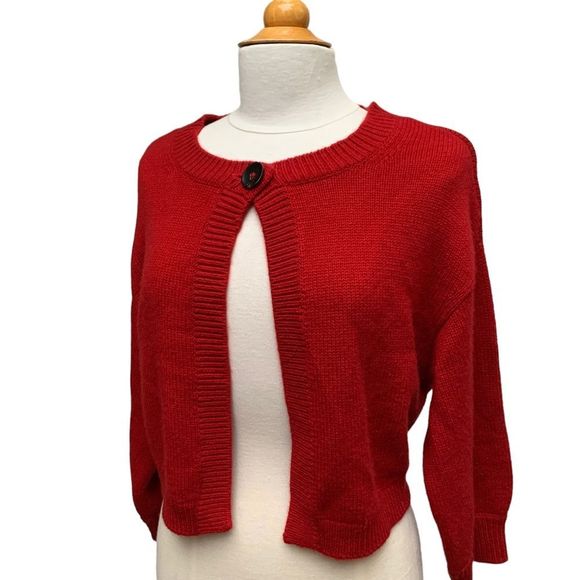 Vince Sweaters - VINCE Cashmere Scoop Neck Sweater Red Cardigan size Large